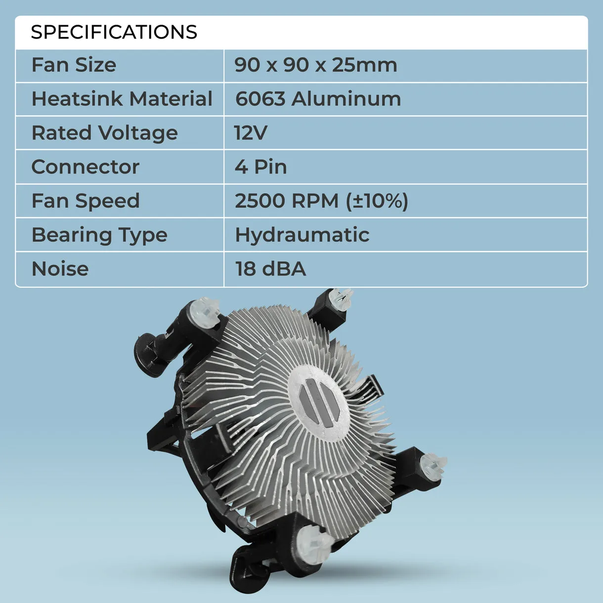 Foxin CPU Fan For Intel and AMD Socket FCF 001 view 6